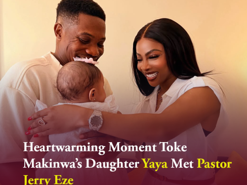 Heartwarming Moment Toke Makinwa’s Daughter Yaya Met Pastor Jerry Eze