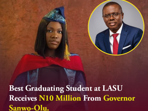 Best Graduating Student at LASU Receives N10 Million From Governor Sanwo-Olu.
